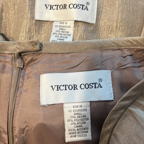 Victor Costa Size 10/12 Vintage 2PC Skirt Suit Blazer Jacket - Picture 7 of 8